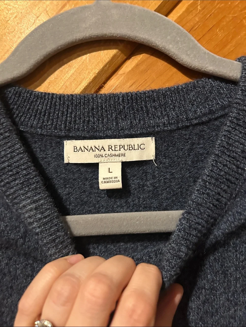Banana Republic 100% Cashmere Sweater in Atmospheric Blue